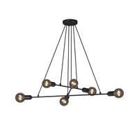 Suspension minimaliste noire 6xE27 Kaja SITYA K-4381
