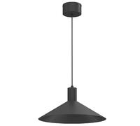 Suspension minimaliste noire abat-jour conique aplati 40 cm 1xGU10 8W dimmable