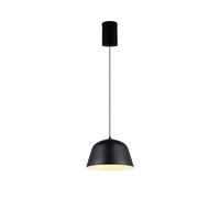 Suspension minimaliste noire, abat-jour dôme 30 cm, 1xE27, 15 W, TOVA