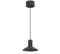 Suspension minimaliste noire cône aplati 20 cm 1xGU10 8W Nox Luminex