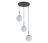 Suspension minimaliste noire cuivre 3xE14 SEBIA Alfa