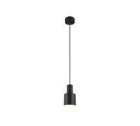 Suspension minimaliste noire cylindrique E27 10W métal AGUDO