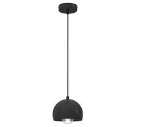Suspension minimaliste noire en métal Sool Luminex, douille E27, 15W