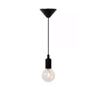 Suspension minimaliste noire Lucide FIX Ø10cm E27 60W