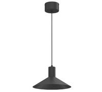 Suspension minimaliste noire Nox Luminex, cône aplati 30 cm, 1x GU10