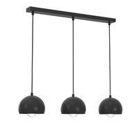 Suspension minimaliste noire Sool Luminex 3xE27, métal, design moderne