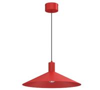 Suspension minimaliste rouge en métal cône 50 cm E27 15W Nox Luminex