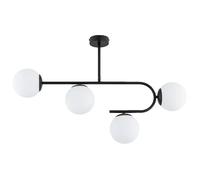 Suspension minimaliste STELLAR Alfa noire 4 globes E14