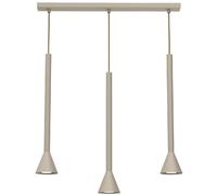 Suspension moderne beige Mazzo Luminex 3xGU10 8W, barre tubulaire conique
