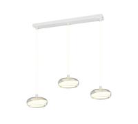 Suspension moderne blanche ? 3 abat-jours en verre LED 12W TARSIA Trio