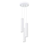 Suspension moderne blanche 3 tubes Ø20 3xGU10 PureLume