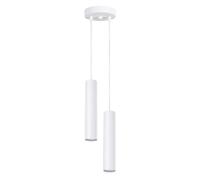 Suspension moderne blanche double tube 2xGU10 LAGOS