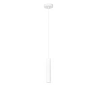 Suspension moderne blanche tube GU10 Italux Rilok rayée