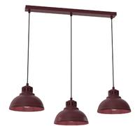 Suspension moderne bordeaux barre 3xE27 15W Sven Luminex