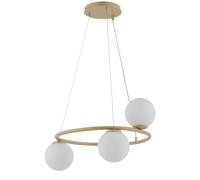 Suspension moderne dorée anneau 3 globes G9 Sigma Gama