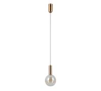 Suspension moderne dorée boule ambre Ø15 LED 5W Italux