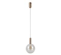 Suspension moderne dorée boule ambre Ø20 LED 5W Italux