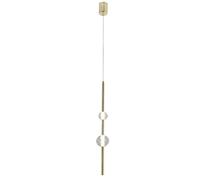 Suspension moderne dorée LED 8W 4000K, boules verre