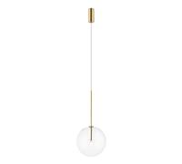 Suspension moderne dorée verre boule G4 Zuma Line Milan