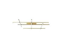 Suspension Moderne en Forme de Croix, Style linéaire, dorée, pour Salon, ROM, Design LED, Tube Suspendu, Lustre Simple, éclairage de Bar ou de Restaurant (plafonnier, lumière Blanche 6000K)