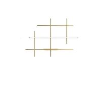 Suspension Moderne en Forme de Croix, Style linéaire, dorée, pour Salon, ROM, Design LED, Tube Suspendu, Lustre Simple, éclairage pour Bar/Restaurant (Applique Murale, lumière Blanche 6000K)