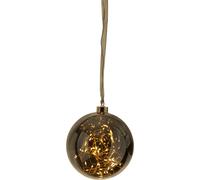 Suspension moderne GLOW en verre noir et acier LED