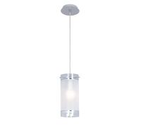 Suspension moderne Italux Vigo chrome blanc Ø10cm E27