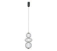 Suspension moderne noir mat cage LED 10W Italux Rabel