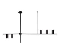 Suspension moderne noire 5 spots GU10 Rocco Kaja K-4755