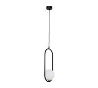 Luminaire suspension en verre Samba Jupiter, dimmable, noir, Salon / Salle à manger, Verre, Moderne, Suspension en verre