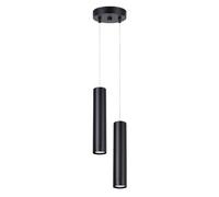 Suspension moderne noire double tube GU10 LAGOS Sollux