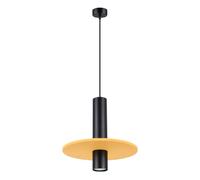 Suspension moderne noire feutre jaune réglable GU10 10W