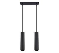 Suspension moderne noire KARBON barre 2xGU10 Sollux