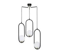 Suspension moderne noire ovale boules 3xE14 IGON Jupiter