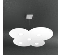 Suspension Moderne Nuage Métallique Blanc 5 Lumières Gx53