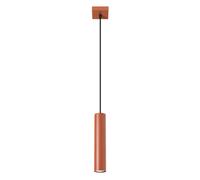 Suspension moderne ocre rouge tube 30cm GU10 Pure Lume