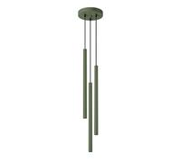 Suspension moderne olive 3 tubes Ø20cm G9 Pure Lume