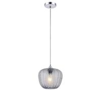 Suspension moderne Rabalux Monet E27 chrome verre fumé