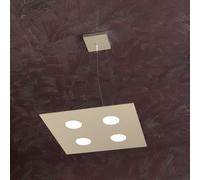Suspension moderne sable métal 4 lumières Gx53
