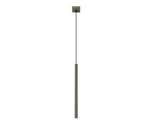 Suspension moderne tube vert olive 50 cm G9 Sollux