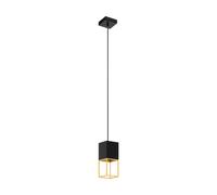 Suspension MONTEBALDO GU10 1X4,5W en acier noir et or 100x100x1100mm