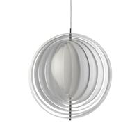 Verpan Suspension Moon Ø44,5 cm Grand Blanc avec rosace