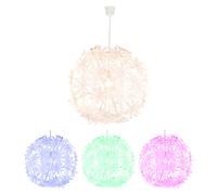 Suspension Motif Fleur Plafonnier suspendu blanc rond Plafonnier Fleur LED, télécommande RGB changement de couleur variable, 1x 4W 1x 470lm 3000K, 60 cm, chambre à coucher