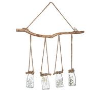 Atmosphera - Suspension de 4 Fleurs sechées - Pot en Verre - H45 cm
