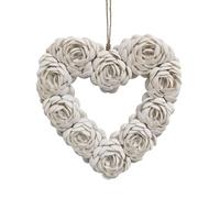 Suspension murale Coeur en Coquillages 22cm | Déco Bohème Chic