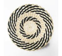 Suspension murale en macramé, tissée à la main, forme ronde, 20 cm