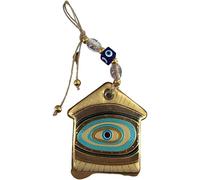 Suspension murale en verre faite à la main contre le mauvais œil - Protection spirituelle et décoration d'intérieur bohème - Cadeau de pendaison de crémaillère - Petites et grandes tailles (maison
