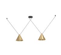 Suspension NARICES 1 E27 2X40W en acier noir 1730x260x1100mm