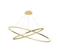Suspension Nemo Ellisse Double Mega Or/Blanc 3000K