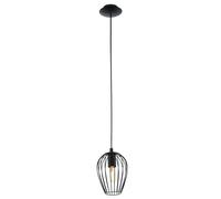Suspension NEWTOWN E27 1X60W en acier noir D160mm